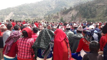 माओवादी केन्द बाँफिकोटको चुनावी अभियान जारी